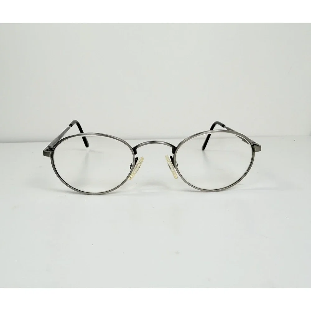 Randolph Engineering RE 801 Oval Metal Eyeglasses Frames Silver 46-22-140 Italy